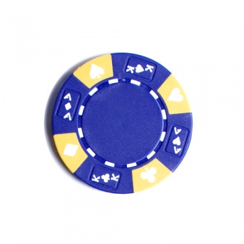 Фишка для игры в покер AK Suit синяя 14 г