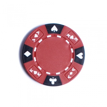 Фишка для игры в покер AK Suit красная 14 г