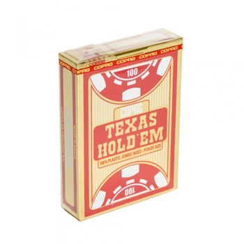 Карты для покреа COPAG "Texas Hold'em" красные
