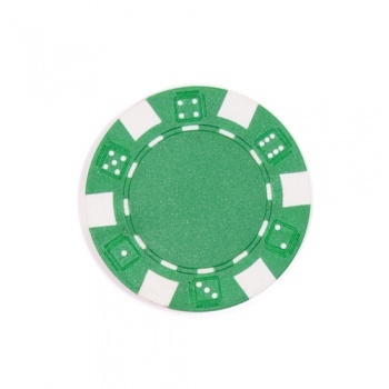 Фишка для игры в покер Dice зеленая 11,5 г