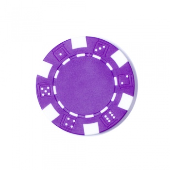 Фишка для игры в покер Dice фиолетовая 11,5 г