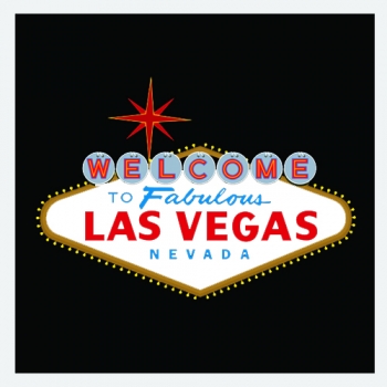 Покерный магнит Welcome to fabulous Las Vegas черный