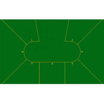 Сукно для покера на 7 человек зеленое