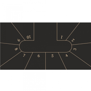 Сукно для покера на 10 человек черное