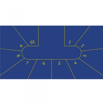 Сукно для покера на 10 человек синее