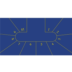 Сукно для покера на 10 человек синее