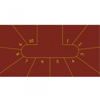 Сукно для покера на 10 человек бордовое