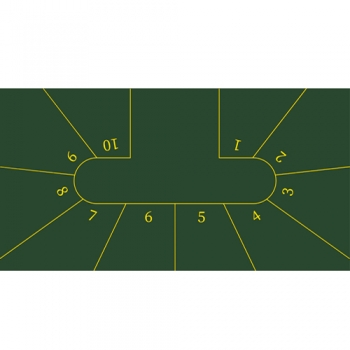 Сукно для покера на 10 человек зеленое