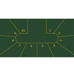 Сукно для покера на 10 человек зеленое